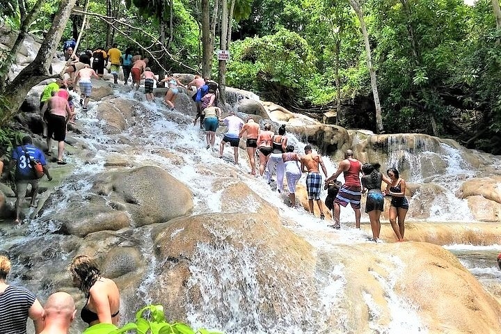 Blue Hole, Secret Falls, and Dunn's River Falls Combo Day-Trip 