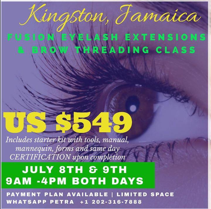 Kingston: Lash Extensions & Brow Threading Class 