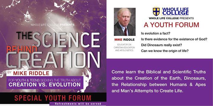 The Science Behind Creation by Mike Riddle - Youth Forum in Kingston