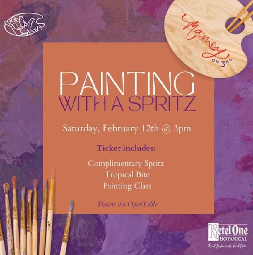 Painting with a Spritz with Paint ‘N Hang at Mamey at THesis Hotel