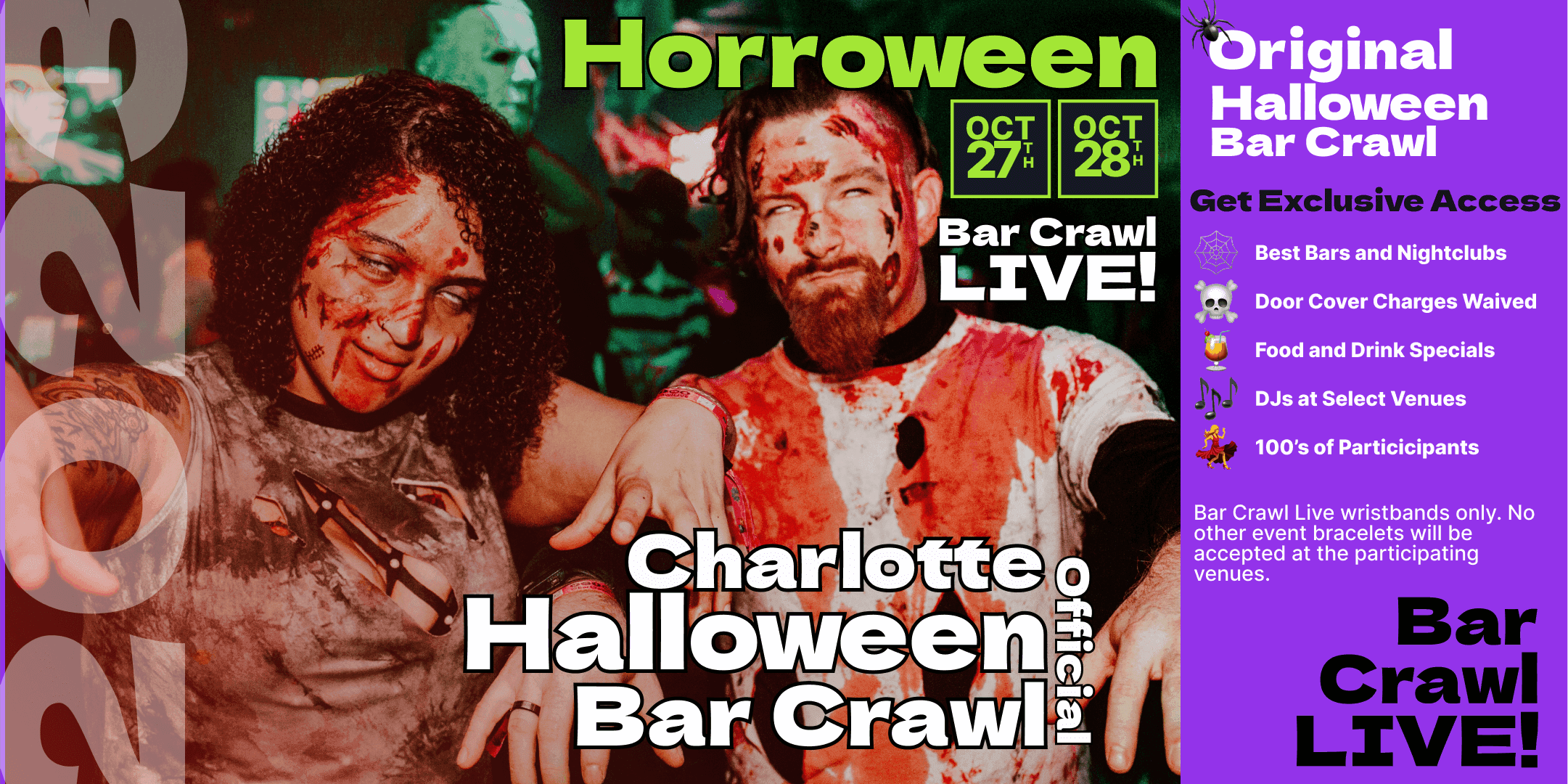 2023 Official Halloween Bar Crawl Charlotte's Biggest Bar Event 2 Dates