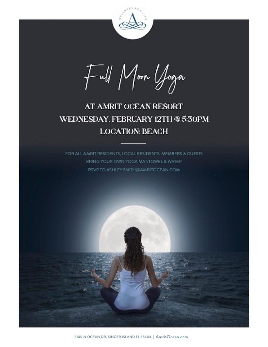Glow with the Flow: Full Moon Yoga on the Beach at Amrit Ocean Resort
